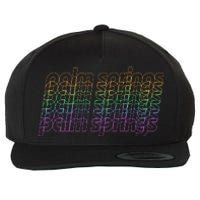 Retro Palm Springs Retro Multicolor Wool Snapback Cap