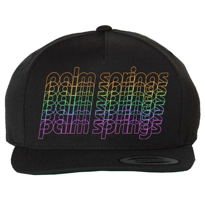 Retro Palm Springs Retro Multicolor Wool Snapback Cap