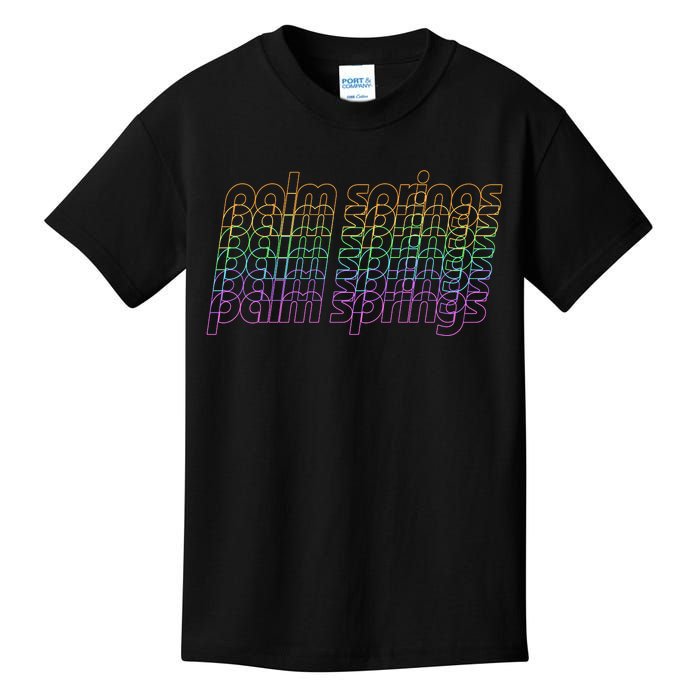 Retro Palm Springs Retro Multicolor Kids T-Shirt