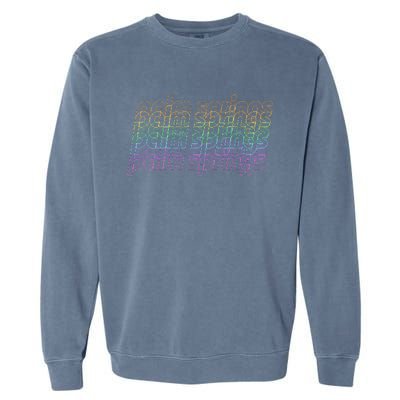 Retro Palm Springs Retro Multicolor Garment-Dyed Sweatshirt