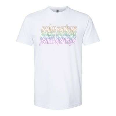 Retro Palm Springs Retro Multicolor Softstyle® CVC T-Shirt