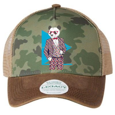 Retro Panda Platted Suit Graphic Legacy Tie Dye Trucker Hat