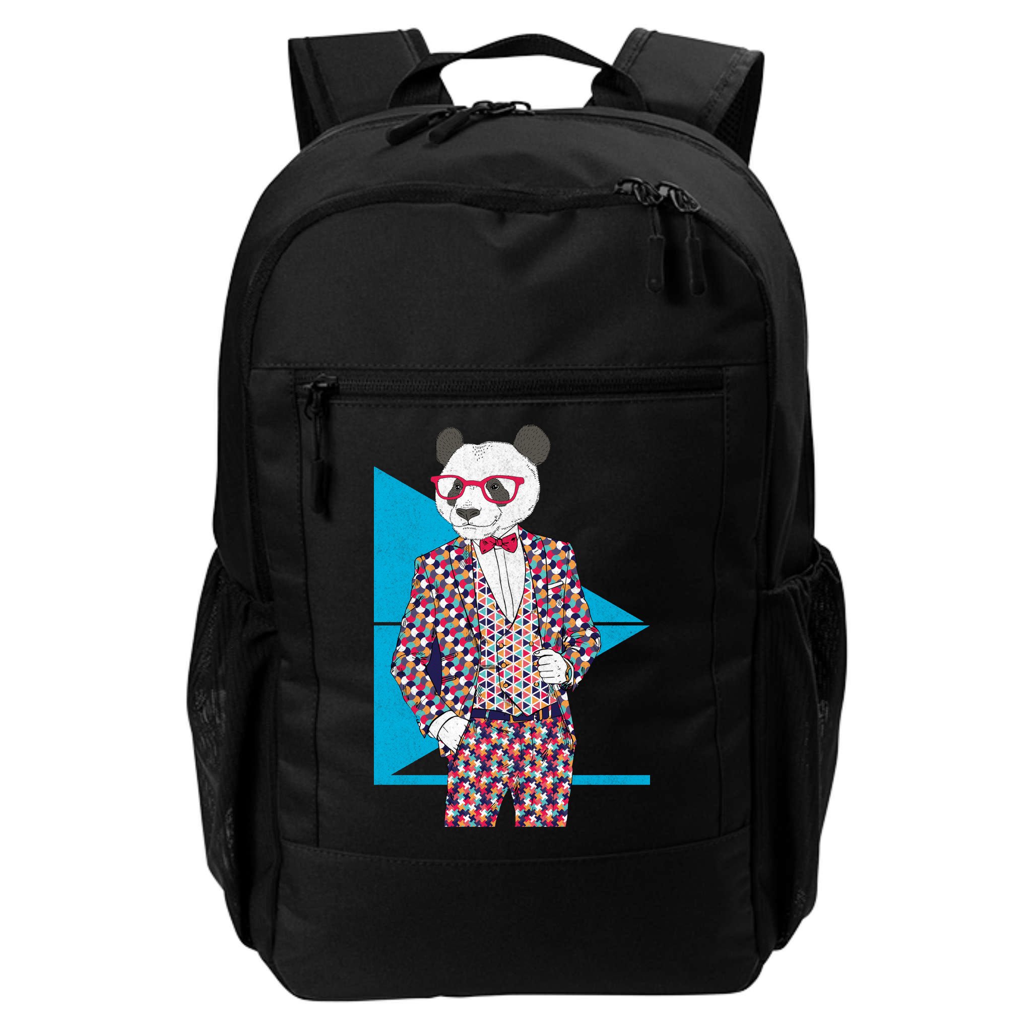 Retro Panda Platted Suit Graphic Backpack