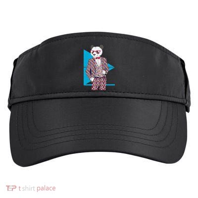 Retro Panda Platted Suit Graphic Adult Drive Performance Visor
