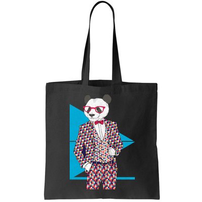Retro Panda Platted Suit Graphic Bag