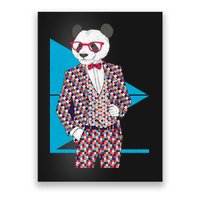 Retro Panda Platted Suit Graphic Poster
