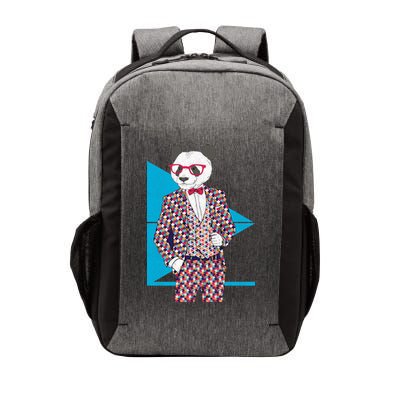 Retro Panda Platted Suit Graphic Vector Backpack