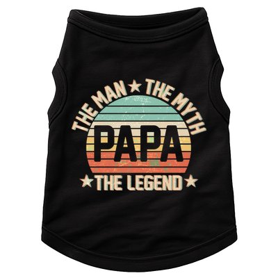 Retro Papa The Man Myth Legend Doggie Tank