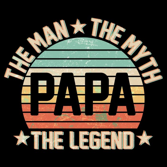 Retro Papa The Man Myth Legend Backpack