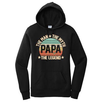 Retro Papa The Man Myth Legend Women's Pullover Hoodie