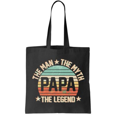 Retro Papa The Man Myth Legend Bag