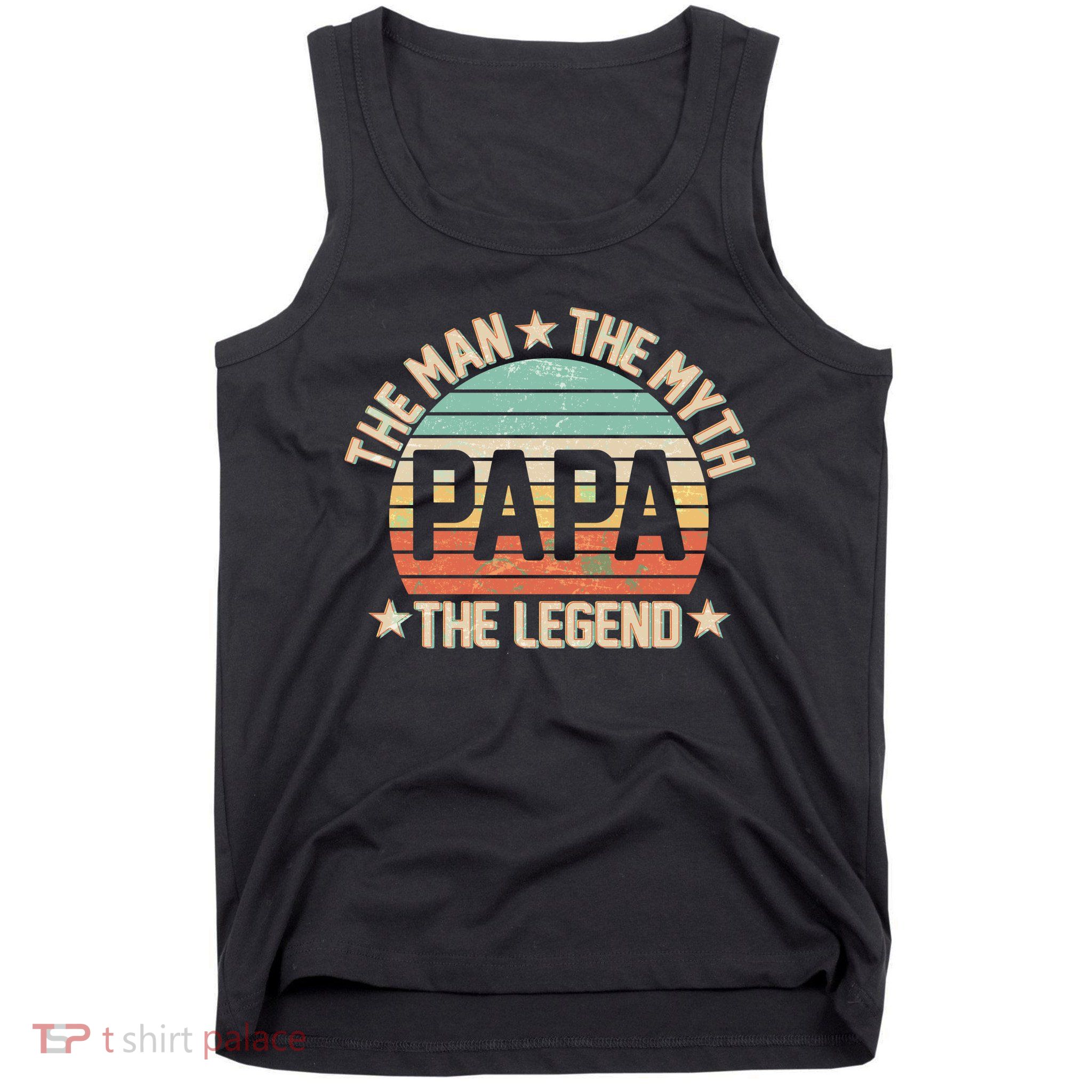 Retro Papa The Man Myth Legend Tank Top