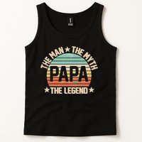 Retro Papa The Man Myth Legend Tank Top