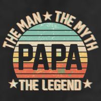 Retro Papa The Man Myth Legend Golf Towel