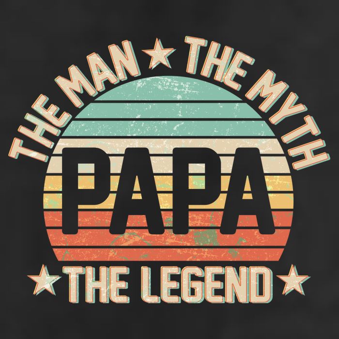 Retro Papa The Man Myth Legend Golf Towel