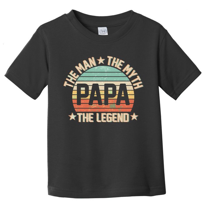 Retro Papa The Man Myth Legend Toddler T-Shirt