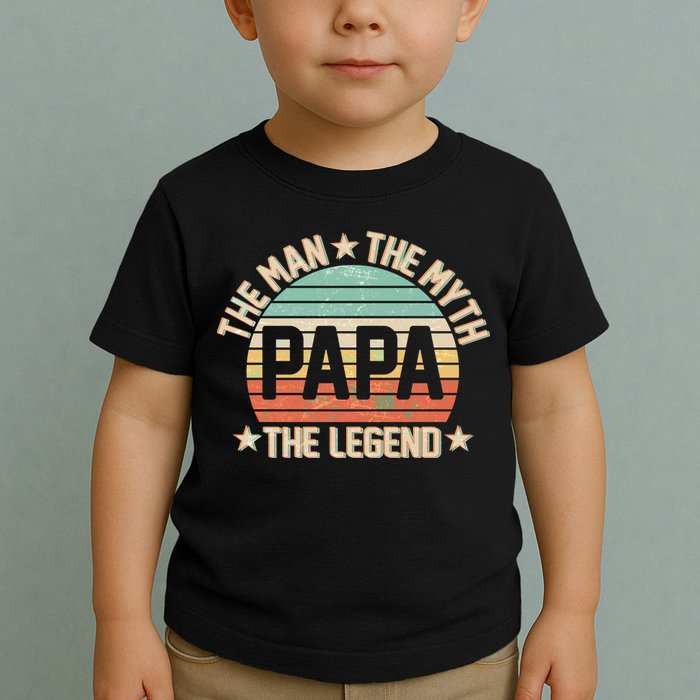 Retro Papa The Man Myth Legend Toddler T-Shirt