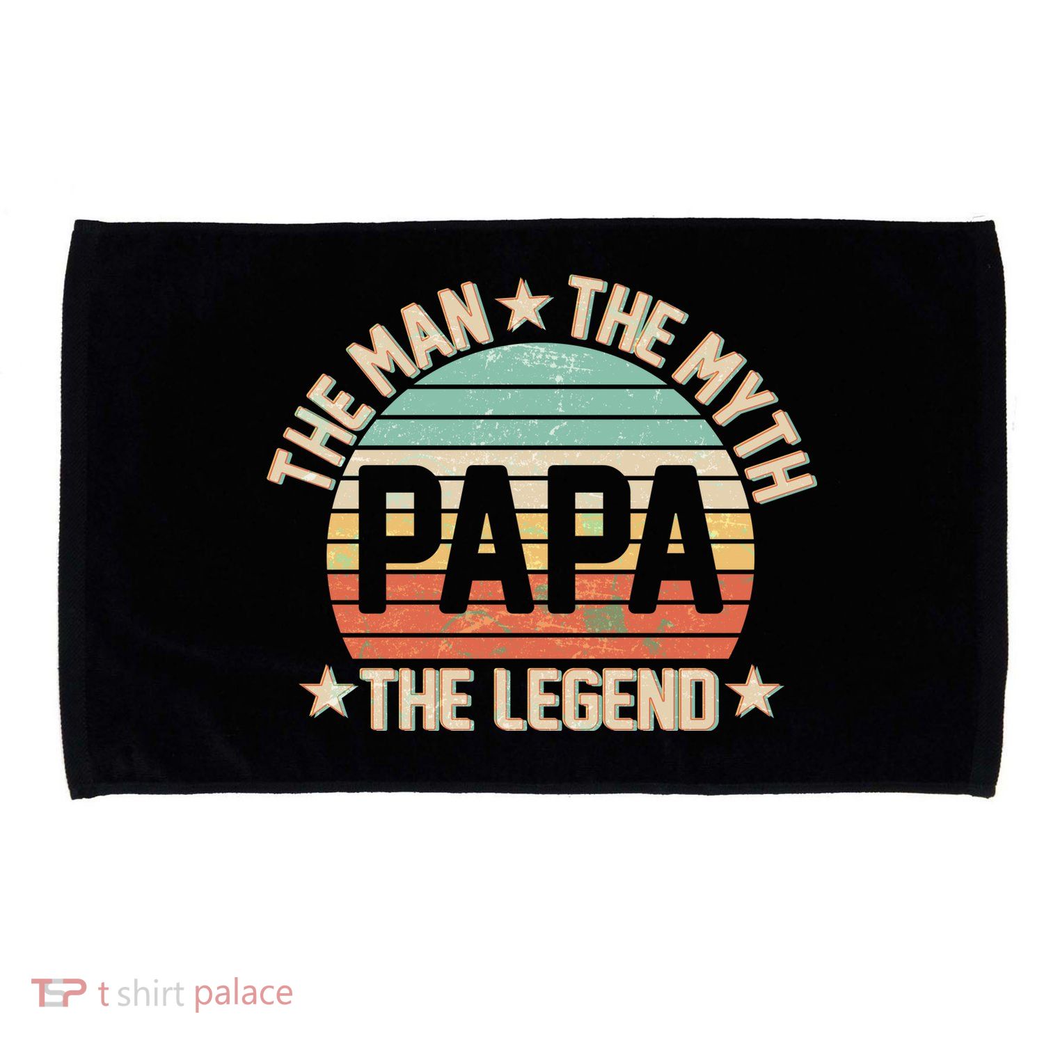 Retro Papa The Man Myth Legend Microfiber Hand Towel