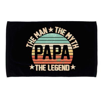 Retro Papa The Man Myth Legend Microfiber Hand Towel