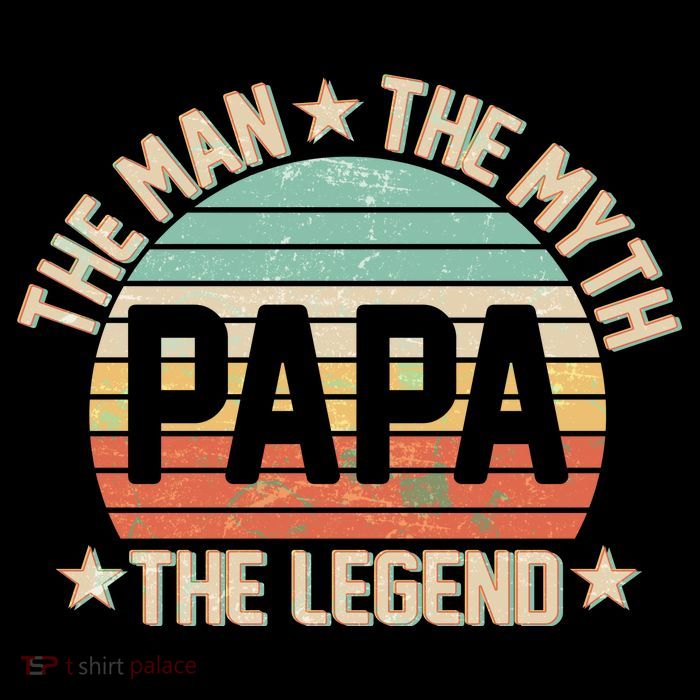 Retro Papa The Man Myth Legend Crop Top