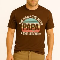 Retro Papa The Man Myth Legend Performance Shirt