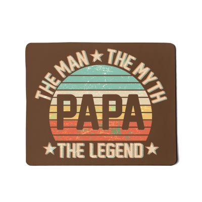 Retro Papa The Man Myth Legend Mousepad