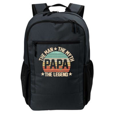 Retro Papa The Man Myth Legend Daily Commute Backpack