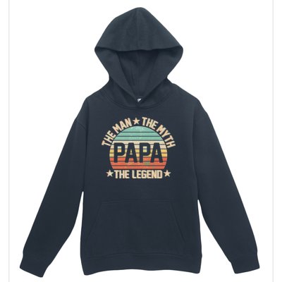 Retro Papa The Man Myth Legend Urban Pullover Hoodie