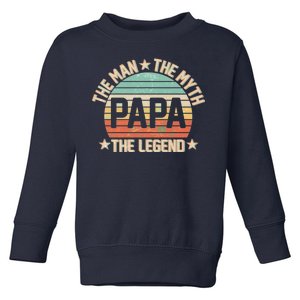 Retro Papa The Man Myth Legend Toddler Sweatshirt