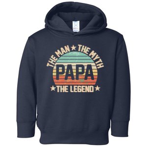 Retro Papa The Man Myth Legend Toddler Hoodie