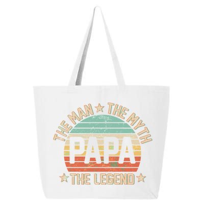 Retro Papa The Man Myth Legend 25L Jumbo Tote