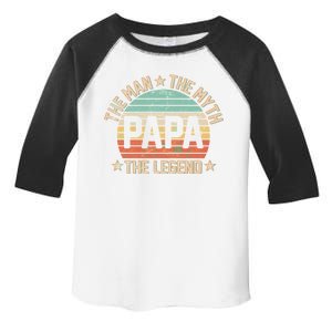 Retro Papa The Man Myth Legend Toddler Fine Jersey T-Shirt