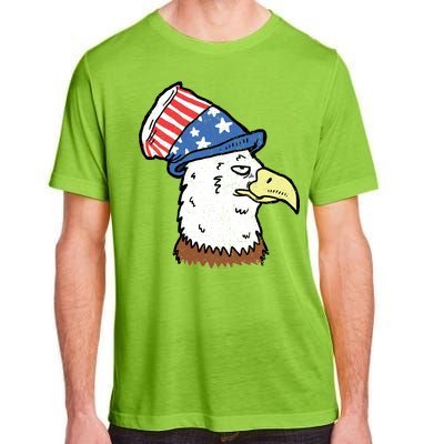 Retro Patriotic Bald Eagle  Adult ChromaSoft Performance T-Shirt