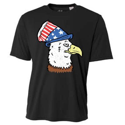 Retro Patriotic Bald Eagle  Cooling Performance Crew T-Shirt