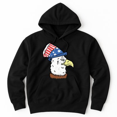 Retro Patriotic Bald Eagle  Hoodie