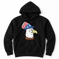 Retro Patriotic Bald Eagle  Hoodie
