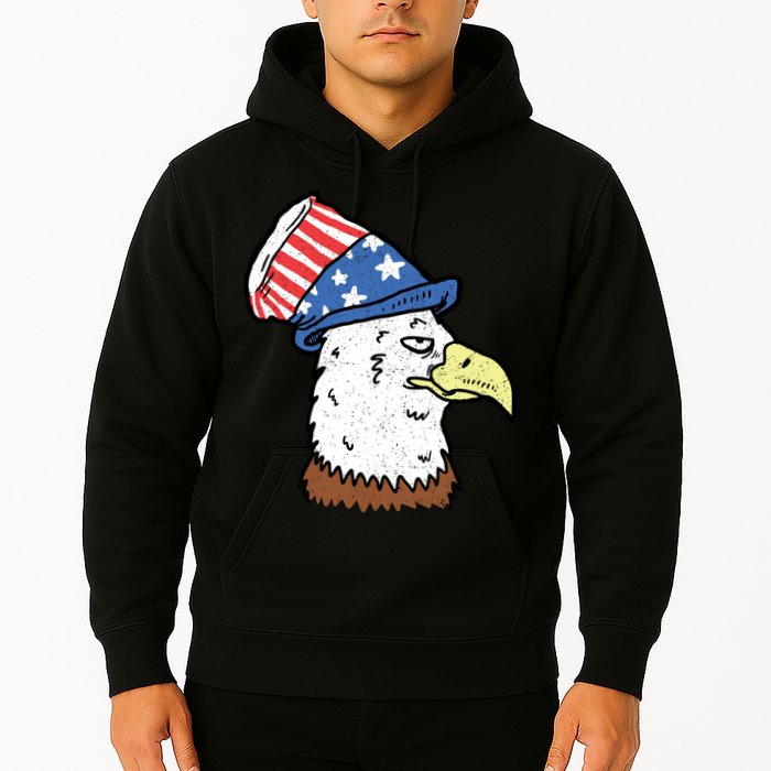 Retro Patriotic Bald Eagle  Hoodie