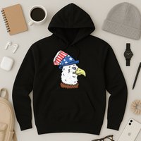 Retro Patriotic Bald Eagle  Hoodie