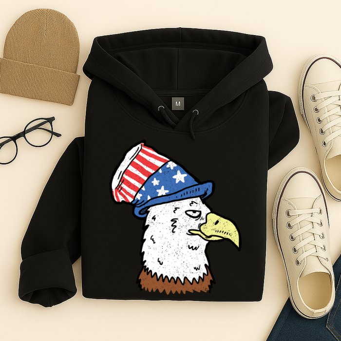 Retro Patriotic Bald Eagle  Hoodie