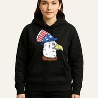Retro Patriotic Bald Eagle  Hoodie