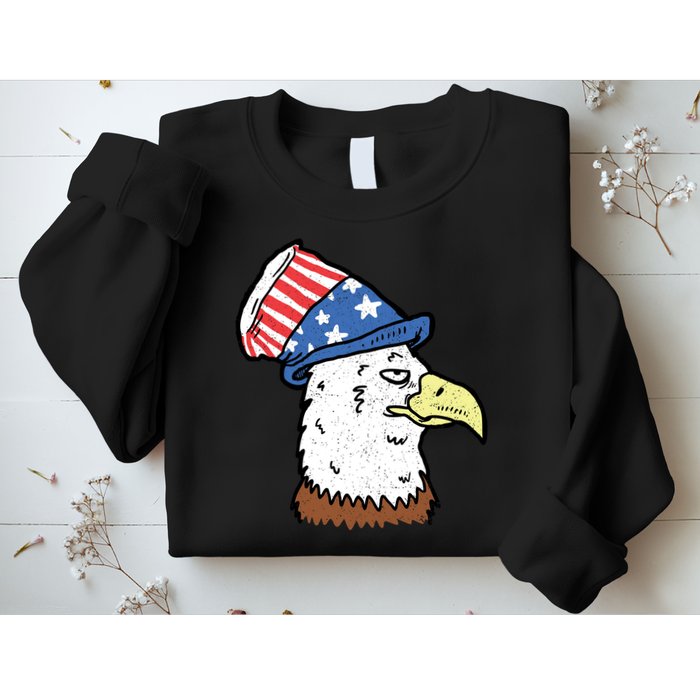 Retro Patriotic Bald Eagle  Sweatshirt
