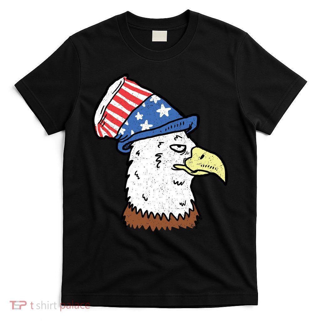 Retro Patriotic Bald Eagle  T-Shirt
