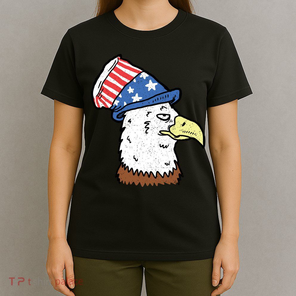 Retro Patriotic Bald Eagle  T-Shirt