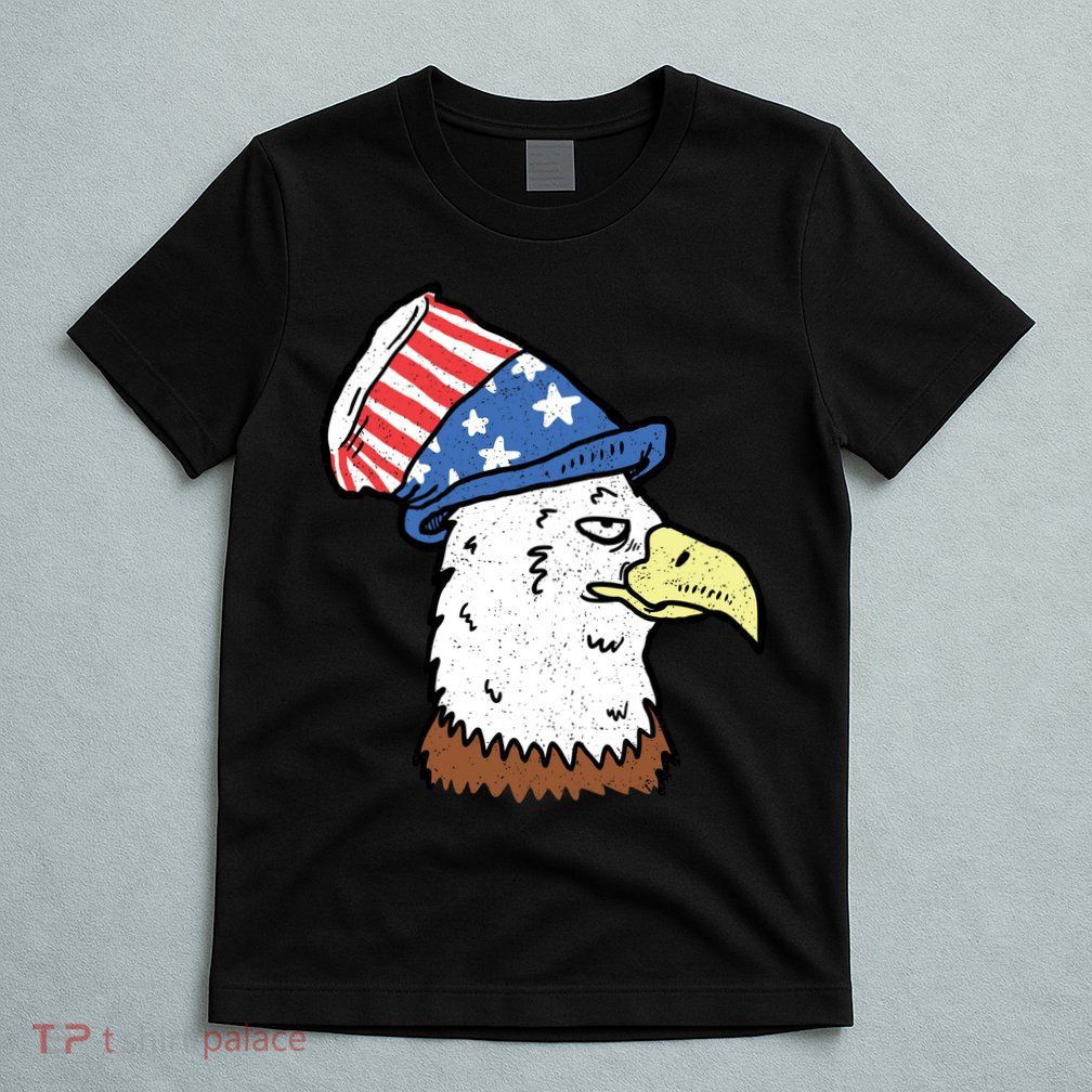 Retro Patriotic Bald Eagle  T-Shirt