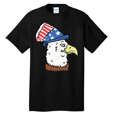 Retro Patriotic Bald Eagle  Tall T-Shirt