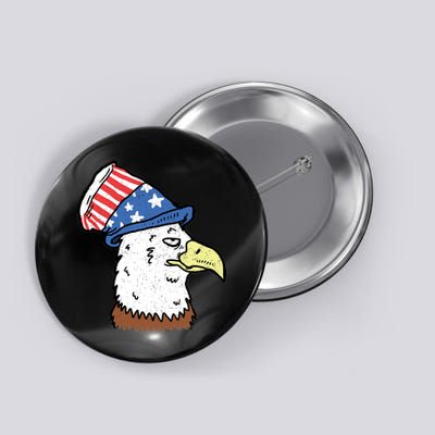 Retro Patriotic Bald Eagle  Button