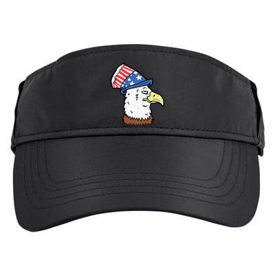 Retro Patriotic Bald Eagle  Adult Drive Performance Visor