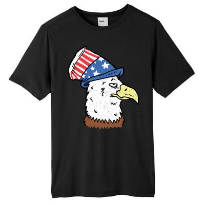 Retro Patriotic Bald Eagle  Tall Fusion ChromaSoft Performance T-Shirt