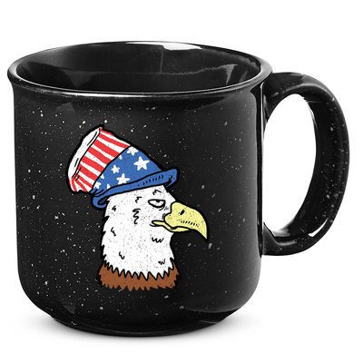 Retro Patriotic Bald Eagle  15oz Campfire Ceramic Mug