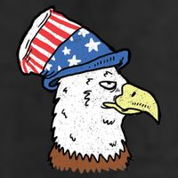 Retro Patriotic Bald Eagle  15oz Campfire Ceramic Mug